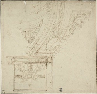 Ceiling Decoration with Grotesques, 1530/39. Creator: Perino del Vaga.