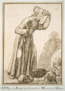 Father Pepe Preaching to Sailors, c.1740. Creator: Pier Leone Ghezzi.