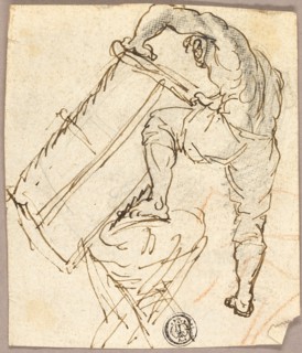 Man Sawing Wood, n.d. Creator: Pier Leone Ghezzi.