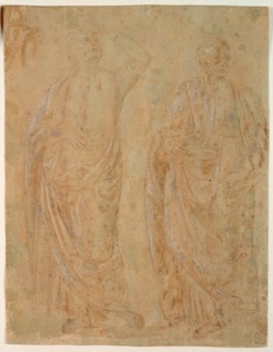 Two Standing Draped Male Figures, n.d. Creator: Perugino.