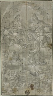 The Trinity with Christ Bearing the Cross, n.d. Creator: Raffaello Vanni.