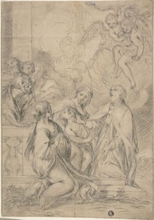 Saint Healing a Child, n.d. Creator: School of Carlo Maratti Italian, 1625-1713.