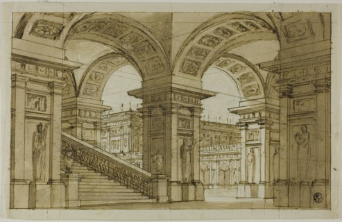 Stage Setting, n.d. Creator: School of Ferdinando Galli Bibiena Italian,.