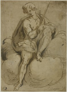 Seated Saint John the Baptist, 1560/70. Creator: School of Luca Cambiaso Italian, 1527-1587.