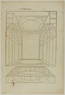 Architectural Drawing from Le livre d' Architecture, plate 68 from Woodcuts from Books..., 1937. Creator: Sebastiano Serlio.