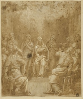 Study for the Pentecost, c.1580. Creator: Simone Peterzano.