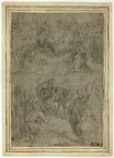 Trinity with the Virgin, and Ten Saints, c.1565. Creator: Tommaso Manzuoli.