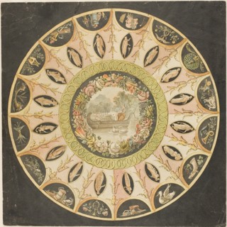 Design for a Circular Ceiling Decoration, n.d. Creators: Unknown, Pierre Francois Leonard Fontaine, Charles Percier.