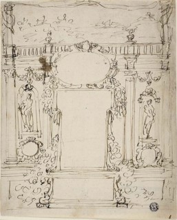 Mirror with Cartouche, n.d. Creator: Unknown.