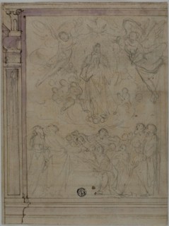 Assumption of the Virgin (recto); Sketches of Architectural Details (verso), n.d. Creator: Unknown.