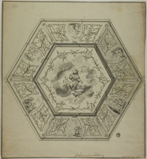 Ceiling Design with Saint Anthony of Padua Surrounded by Episodes from his Life and..., n.d. Creator: Unknown.