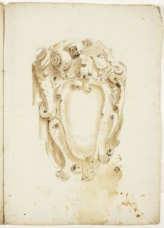 Design for Escutcheon, with Artist's Instruments, n.d. Creator: Unknown.