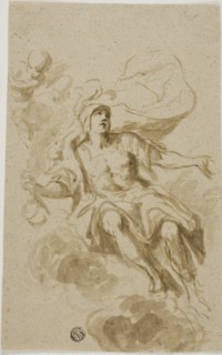 Warrior Seated on Clouds, n.d. Creator: Unknown.