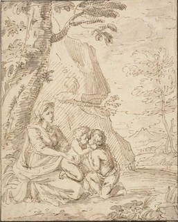 Madonna and Child with the Infant Saint John, n.d. Creators: Unknown, Lodovico Carracci.