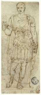Statue of Augustus Caesar (recto and verso), n.d. (recto); Late 16th c.(verso). Creator: Unknown.