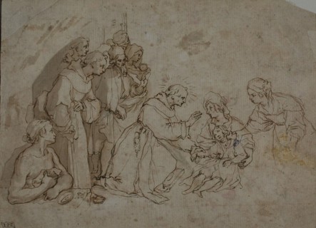 Study for Miracle of Saint Bernardino of Siena, c.1602. Creator: Ventura Salimbeni.