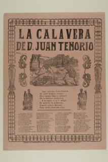 La Calavera de D. Juan Tenorio (The Calavera of D. Juan Tenorio), n.d. Creator: Manuel Manilla.