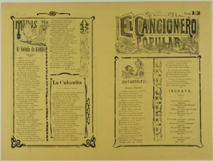 El cancionero popular, num. 13 (The Popular Songbook, no. 13), n.d. Creator: Unknown.