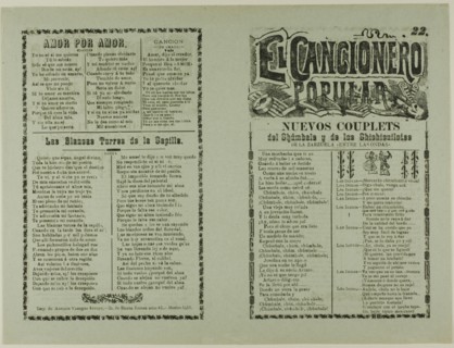El cancionero popular, no. 22 (The Popular Songbook, No. 22), n.d. Creator: Unknown.