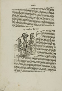 Martyrdom of Saint Cipriano from Heiligenleben (Lives of the Saints), Plate 18 from...1929. Creator: Unknown.