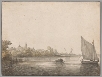 View of IJsselmonde Seen Across the New Maas, c.1640. Creator: Aelbert Cuyp.