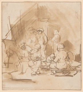 Satyr Among the Peasants, 1645/50. Creator: Barent Fabritius.