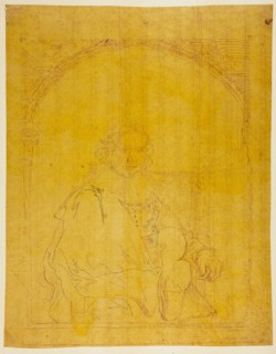 Study for Portrait of a Man in an Arm Chair, from Collection d'imitations de Dessins..., c.1821. Creator: Christian Josi.