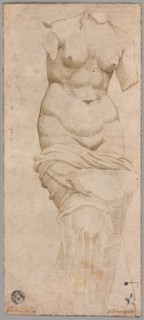 Celestial Venus (recto); Main Hall, Baths of Diocletian (verso), c.1535. Creator: Unknown.