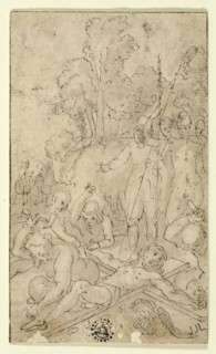 Christ Being Nailed to the Cross, n.d. Creator: Friedrich Sustris.