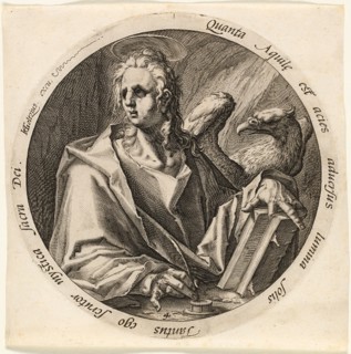 Saint John, plate four from The Four Evangelists, 1588. Creator: Jacques de Gheyn II.