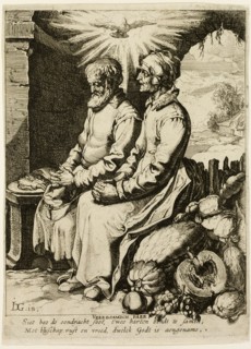 The Pious Old Couple, c.1618. Creator: Jacob III de Gheyn.