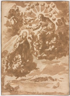 The Coronation of the Virgin and The Flight into Egypt, 1648/71. Creator: Jan de Bisschop.