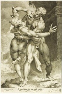 The Rape of a Sabine Woman, Frontal View, c.1598. Creator: Jan Muller.