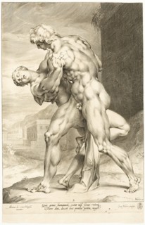 The Rape of a Sabine Woman, Lateral View, c.1598. Creator: Jan Muller.