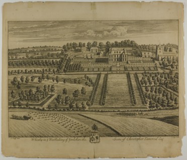 Whixley, plate 78 from Britannia Illustrata, published 1707. Creator: Johannes Kip.