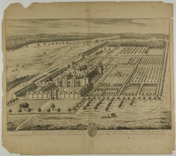 Knowle in the Parish of Sevenoaks in Kent, plate 24 from Britannia Illustrata, published 1707. Creator: Johannes Kip.