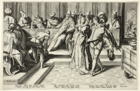 Salome Dancing Before Herod, c.1592. Creator: Jan Saenredam.