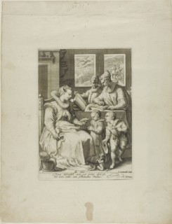 Morning, plate one from Four Times of Day, c.1595. Creator: Jan Saenredam.