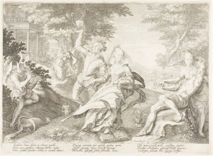 Plate Two, from Five Wise and Five Foolish Virgins, 1606. Creator: Jan Saenredam.
