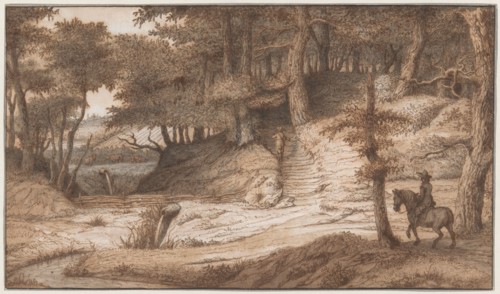 Horseman and Hunter in the Woods of Doorwerth, Near Arnhem, c.1670. Creator: Lambert Doomer.