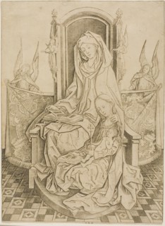 St. Anne, The Virgin and Child, c.1485. Creator: Master IAM of Zwolle.