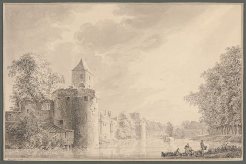 The City Walls of Utrecht by the "Plompetoren", 1763. Creator: Paulus van Liender.