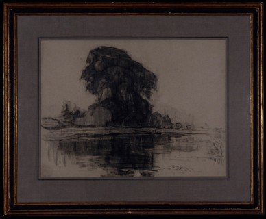 Landzicht Farm: Compositional Study, c.1905. Creator: Piet Mondrian.