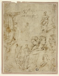 Sketches of Figures and Heads, n.d. Creator: Pieter Molijn.