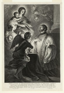 The Virgin and Child Appearing to Saint Francis Xavier, 1610/59. Creator: Schelte Adamsz Bolswert.