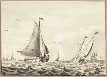 Sailboats on Sea, n.d. Creator: Unknown.