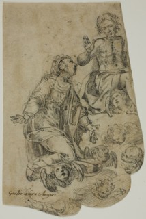 Christ in Glory with Kneeling Virgin, n.d. Creator: Giulio Cesare Angeli.