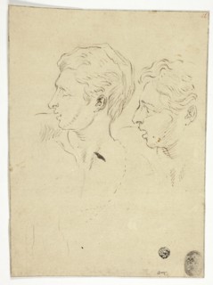 Sketch of Two Men Turning Left, n.d. Creator: Unknown.