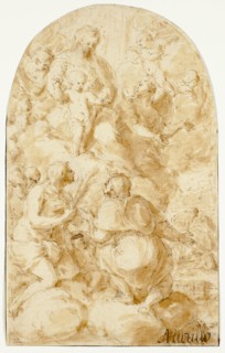Virgin Mary with the Christ Child in the Clouds, 1601-1700. Creator: Bartolomé Esteban Murillo.