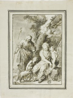 Holy Family and Saint John the Baptist, 1700-1799. Creators: Giovanni Antonio Burrini, Manuel Salvador Carmona.